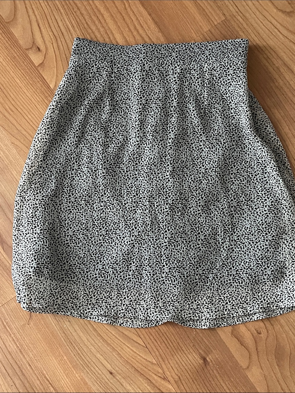 Sienna Sky Black & White Printed High-Waist Mini Skirt